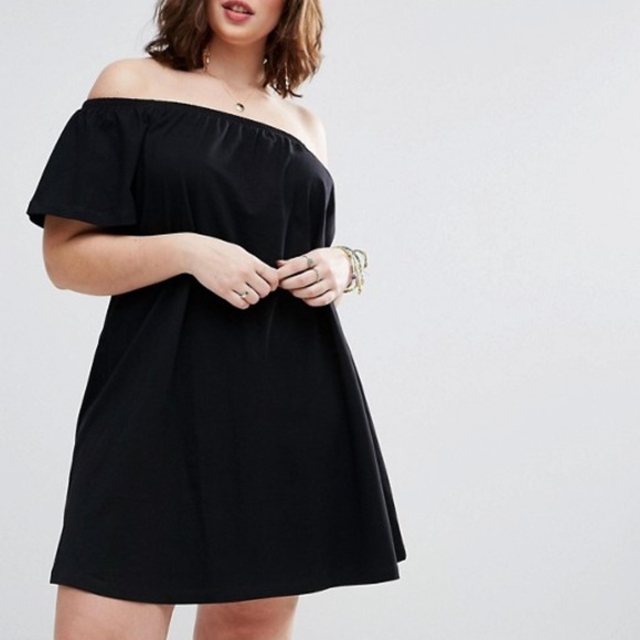 ASOS Dresses & Skirts - ASOS Curve One Shoulder Mini Swing Dress